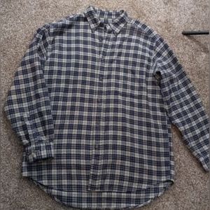 Eddie Bauer Mens flannel long sleeve button down shirt size M